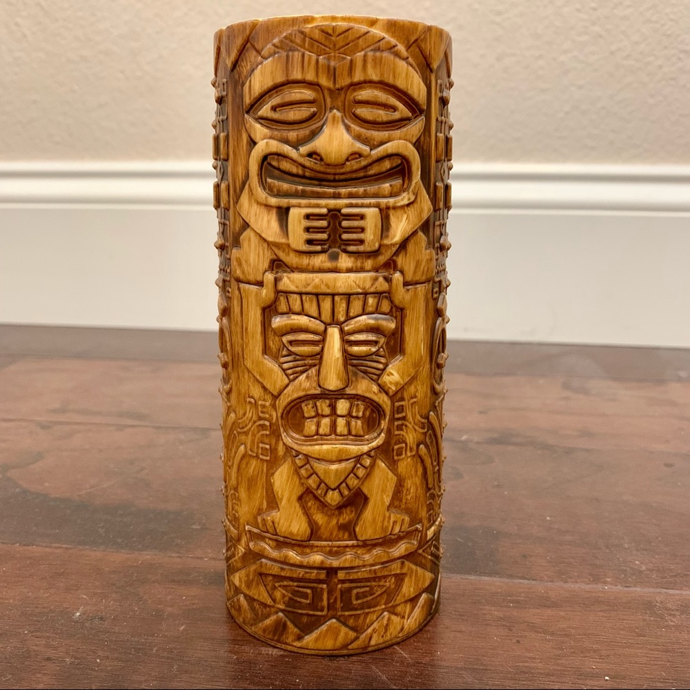 Etched Tiki Totem Cup